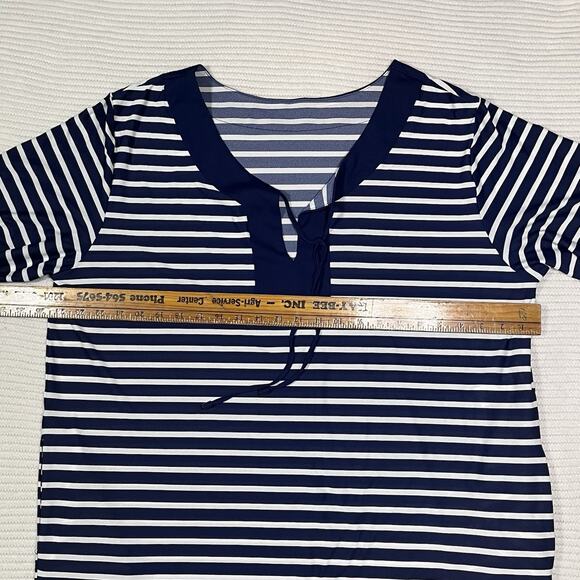 Beach House NWT Swim Admiral Cover Up Dress XL Blue/White UPF 50 - Picture 7 of 11